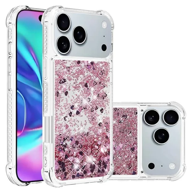 Skalo iPhone 17 Pro Max Kvicksand Glitter Skal