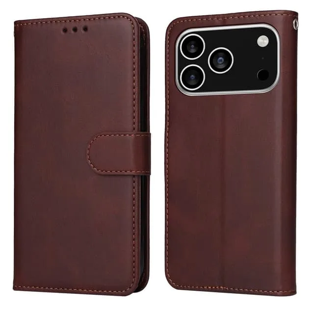 Skalo iPhone 17 Pro PU-läder Plånboksfodral