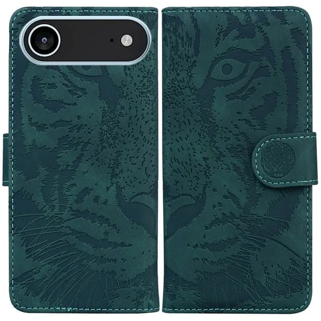 Skalo iPhone Air Embossed Tiger Plånboksfodral