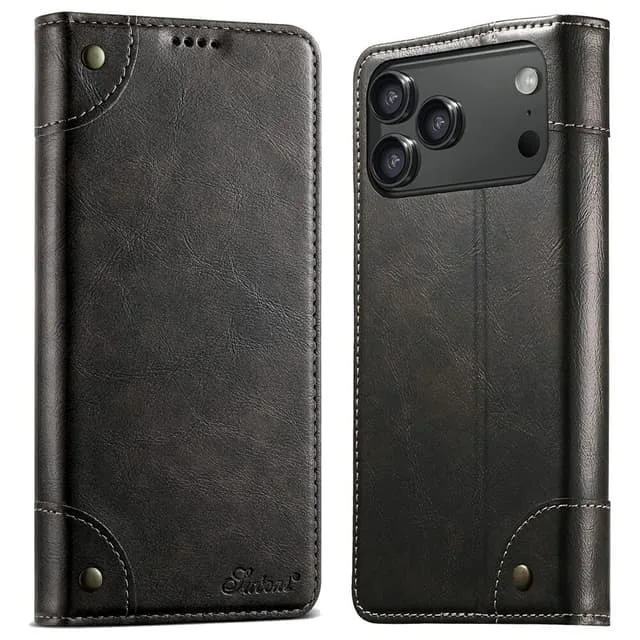 Skalo iPhone 17 Pro Max SUTENI PU-Läder Plånboksfodral