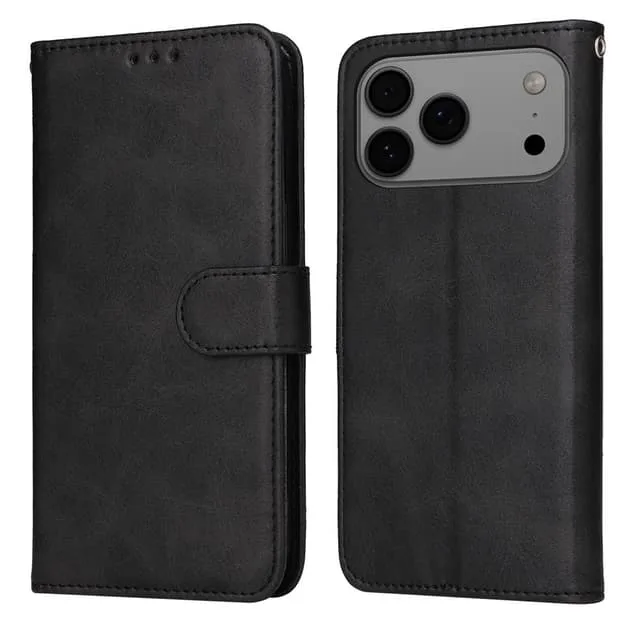 Skalo iPhone 17 Pro Max PU-läder Plånboksfodral