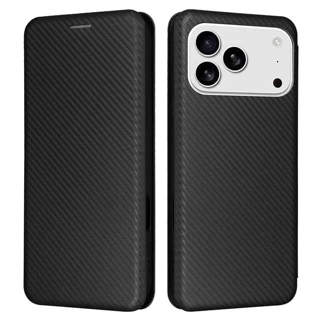 Skalo iPhone 17 Pro Carbon Fiber Plånboksfodral