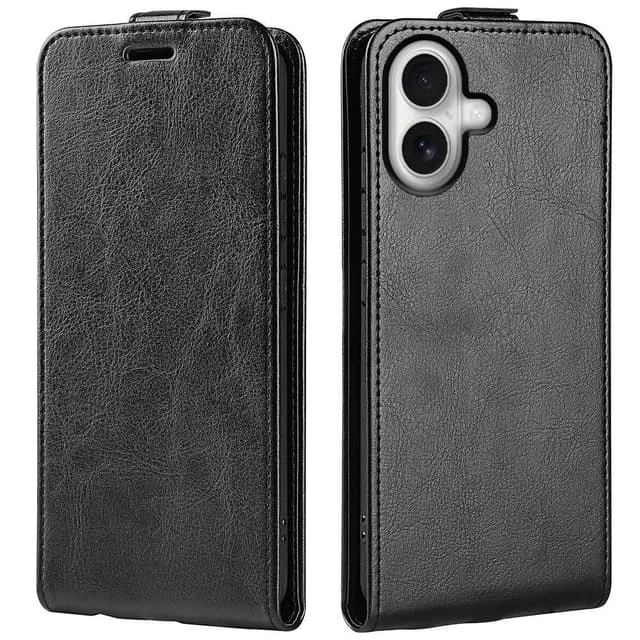 Skalo iPhone 17 Vertical Flip PU-Läder Plånboksfodral