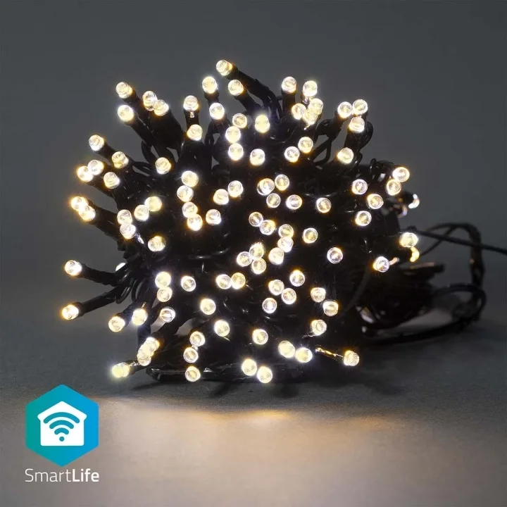 Nedis SmartLife Julbelysning Sträng Wi-Fi Varm Vit 200 LED's 20.0 m Android™ / IOS