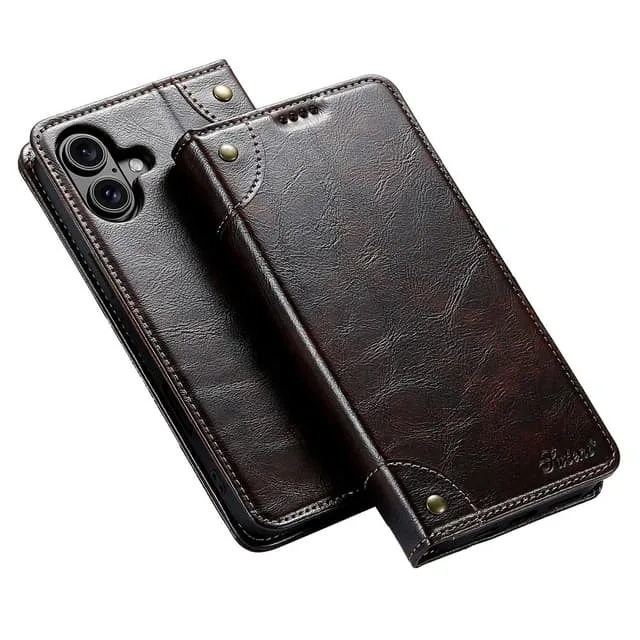 Skalo iPhone 17 SUTENI PU-Läder Plånboksfodral