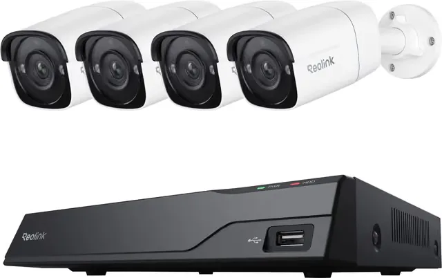 Reolink NVS8-5MB4 övervakningssystem, 8-kanals NVR + 4 bulletkameror