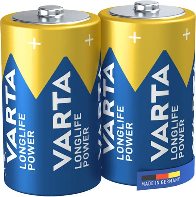 2x LR20 batteri Varta Longlife Power Mono UM-1 1,5V B2
