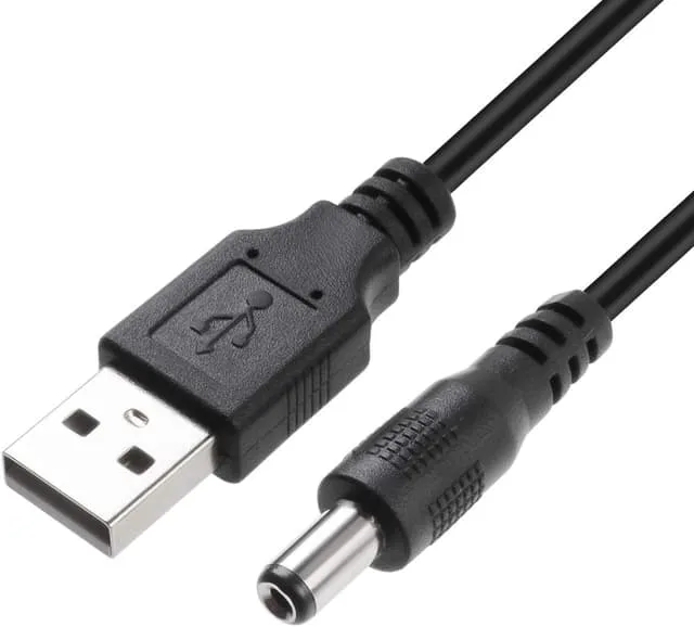 Nördic 1m USB-A kabel till DC 5.5x2.5mm