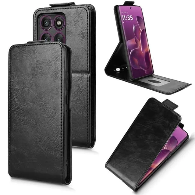 SKALO Motorola Edge 60 Pro 5G Vertical PU-Läder Skal