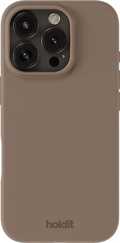 Holdit Silicone iPhone 16 Pro Max fodral (mockabrunt)