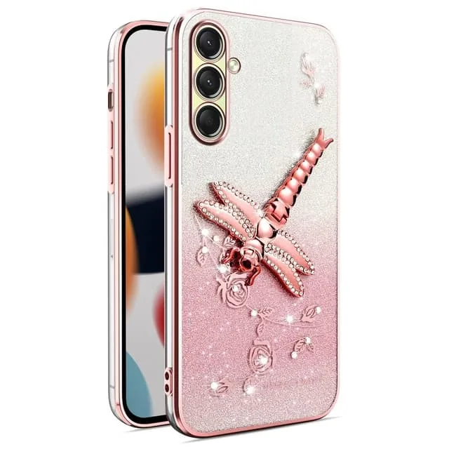 Skalo Samsung A17 KADEM Dragonfly Glitter Skal