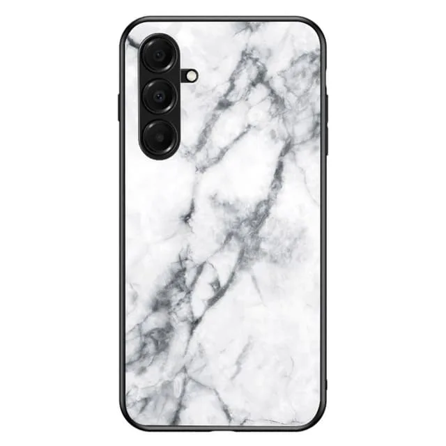 Skalo Samsung A17 Marmor Härdat Glas TPU Skal