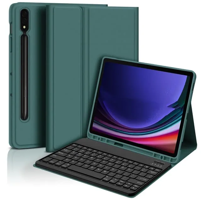 Bluetooth Tangentbordsfodral för Samsung Galaxy Tab S8+/S8 Plus 12.4 t