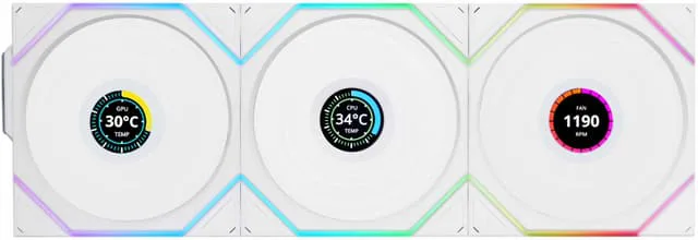 Lian Li UNI TL trådlös LCD 120mm omvänd PC-fläkt
