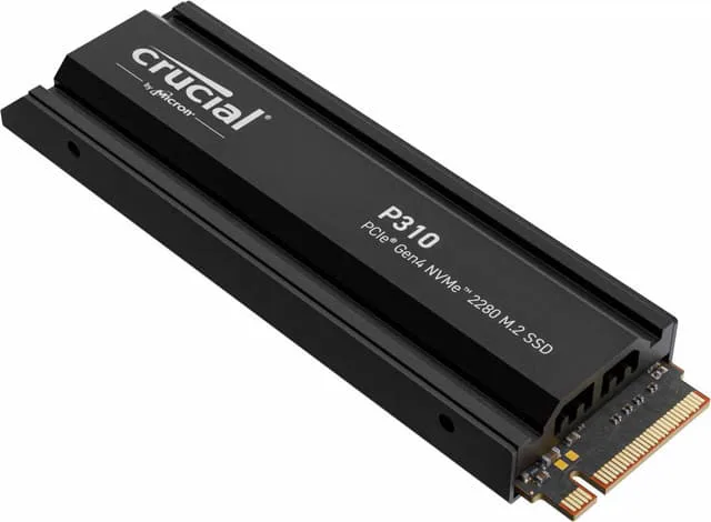 Crucial P310 Gen4 2280 2TB NVMe PCIe M.2 SSD mit heatsink