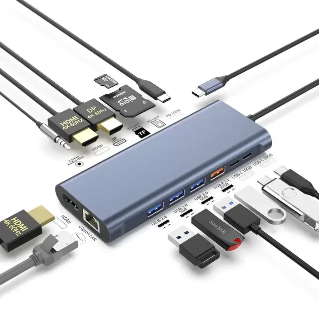 NÖRDIC USB-C 1 till 14 Dockningsstation