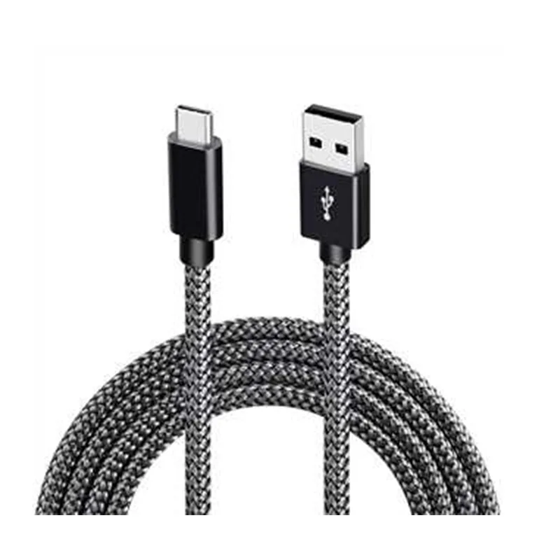 USB-A 2.0 till USB C-kabel med 3A snabbladdning Black 1 m