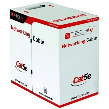Techly ITP7-UTP-IC-CCA nätverkskabel Cat5e, 305 m, grå