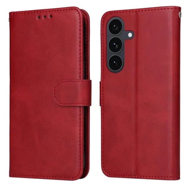 Skalo Samsung S25 FE PU-läder Plånboksfodral