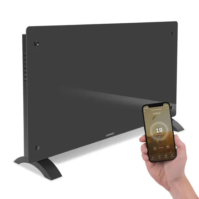 VONROC Elvärmare 2500W – Glaspanel