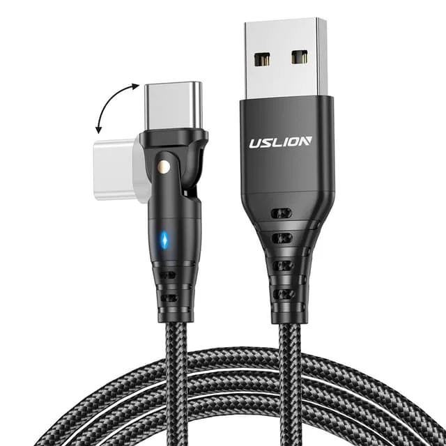 Kabel USB-A - USB-C 2.4A, 1m, Rosa