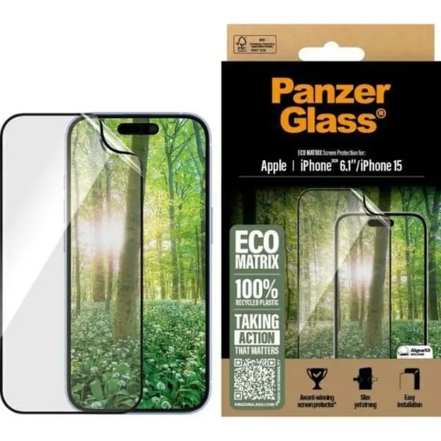 PanzerGlass iPhone 16 Plastfilm Skärmskydd Ultra-Wide Matrix