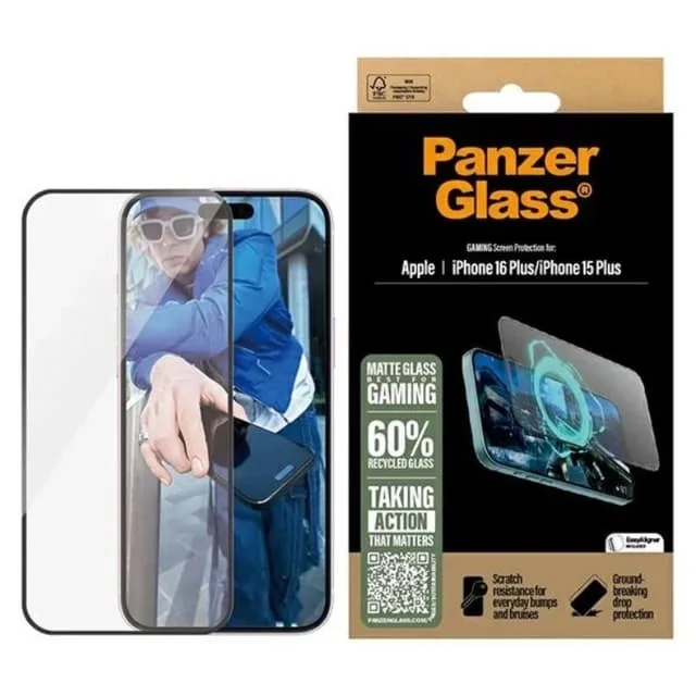 PanzerGlass Gaming skärmskydd iPhone 16 Plus Ultra Wide Fit