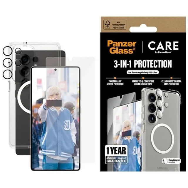 PanzerGlass - 3-i-1-skyddspaket - skyddsfodral