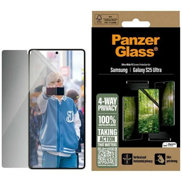 PanzerGlass ® ECO MATRIX 4-way Privacy Skærmbeskyttelse Samsung Galaxy S25 Ultra