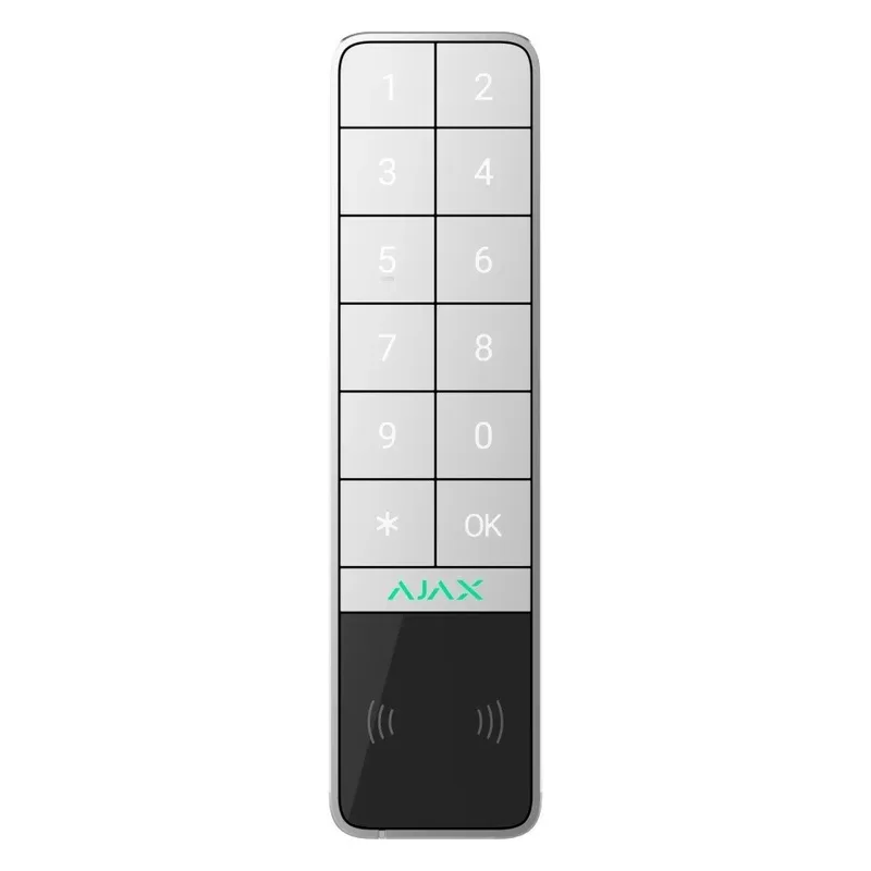 Ajax Systems 99967.286.WH1 Utomhus KeyPad Jeweller Tangentbord