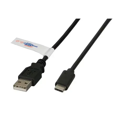EFB Elektronik K5258SW.1 USB-kabel USB 2.0, 1 m, USB A till USB C, svart