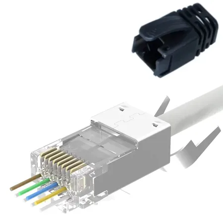 Lanview RJ45-kontakt, skärmad STP för Cat6A/Cat7