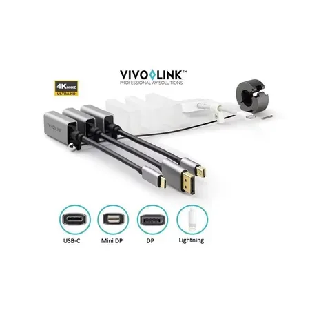 VivoLink Pro HDMI-adapterring, 3840 x 2160 pixlar, 18 Gbit/s, aluminium