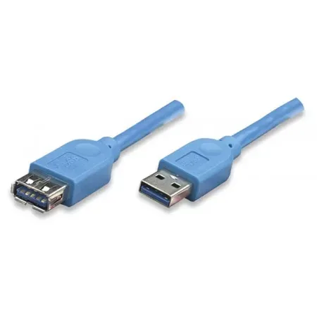 Techly ICOC-U3-AA-005-EX USB 3.2-kabel 0,5 m, blå