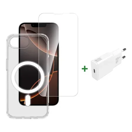 4smarts 3-in-1 premiumset för iPhone SE, transparent