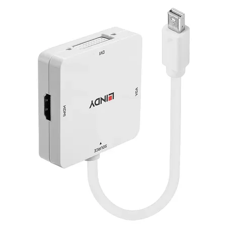 Lindy Mini DisplayPort 1.2 to HDMI, VGA & DVI-D Active Adapter Converter