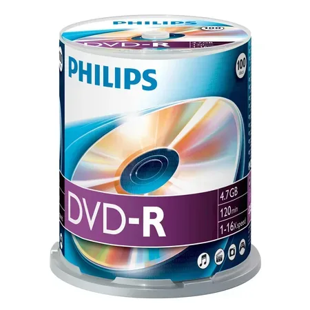 Philips DVD-R DM4S6B00F, 4,7 GB, 100-pack