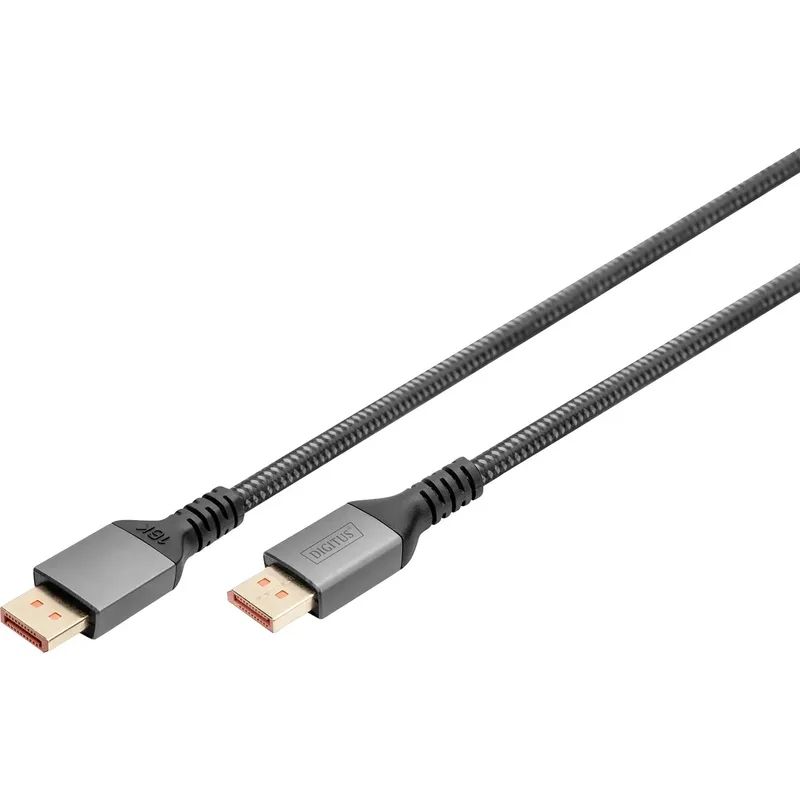 Digitus Premium DisplayPort 2.1-kabel 16K60Hz, 1 m, svart