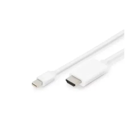 Digitus AK-340304-020-W videokabeladapter, Mini DisplayPort till HDMI, 2 m, vit