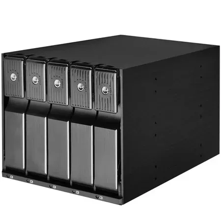 Silverstone SST-FS305-12G externt 3,5-tums hölje, 5 fack, svart
