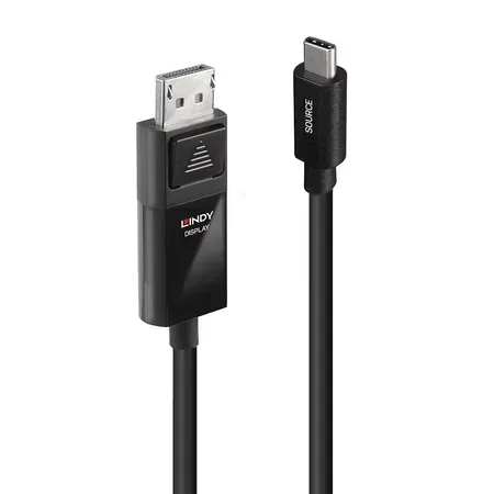 Lindy 43341 videoadapter 1 m USB Type-C till DisplayPort svart