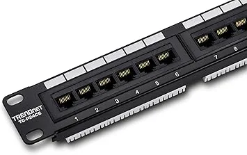 TRENDnet 24-portars Cat6 oskärmad väggmontering eller rackmonterad patchpanel
