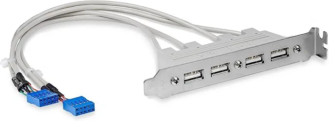 StarTech .com 4-portars USB 2.0-uttag slotplåt-adapter med