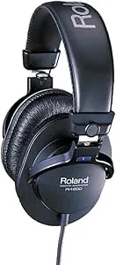 Roland RH-200 hörlurar för studiomonitorering, svarta