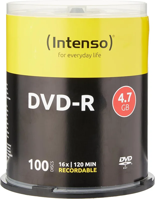 Intenso 4101156 DVD-R 16 x Cakebox 100 Stycken
