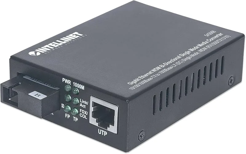 Intellinet 545068 Gigabit Ethernet WDM dubbelriktad enkelläge mediakonverterare