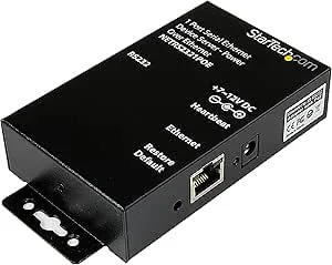 StarTech.com 1 port RS232 seriell Ethernet enhetsserver – seriell över IP-enhetsserveradapter – PoE Power over Ethernet