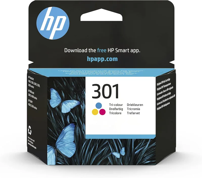 HP CH562EE 301 Original Bläckpatron, Trefärgad, En förpackning