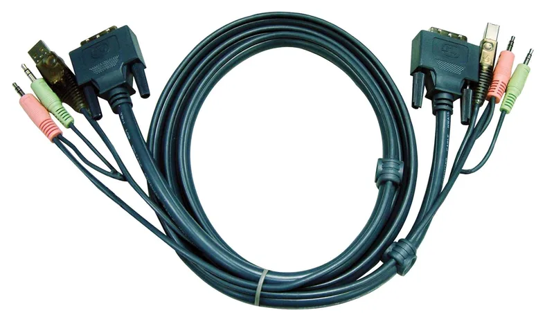 ATEN 2L-7D05UD KVM kabel DVI-D (dubbel länk)