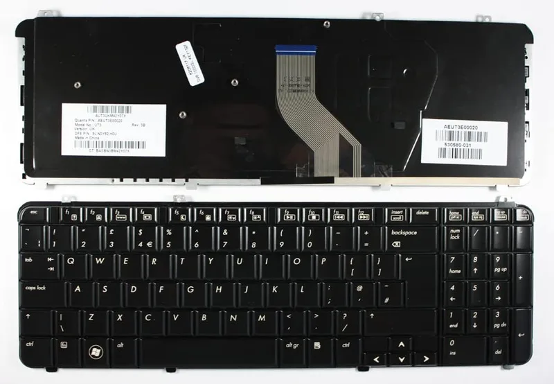 Keyboards4Laptops Storbritannien Glänsande Svart Ersätt Bärbara Tangentbord Kompatibel med HP Pavilion DV6-1277EL